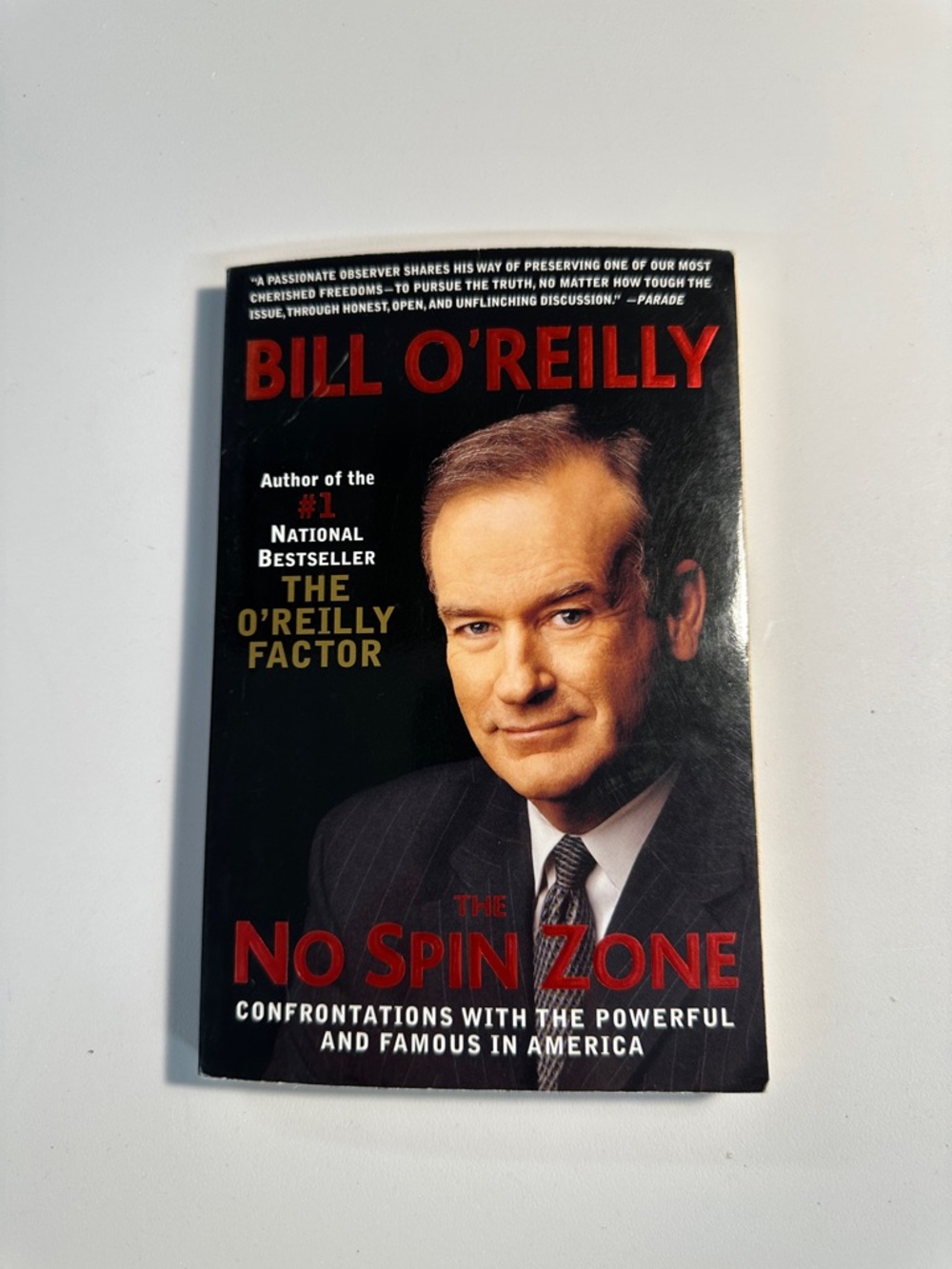 Bill O'Reilly "The No Spin Zone" Paperback - Black & Red Cover